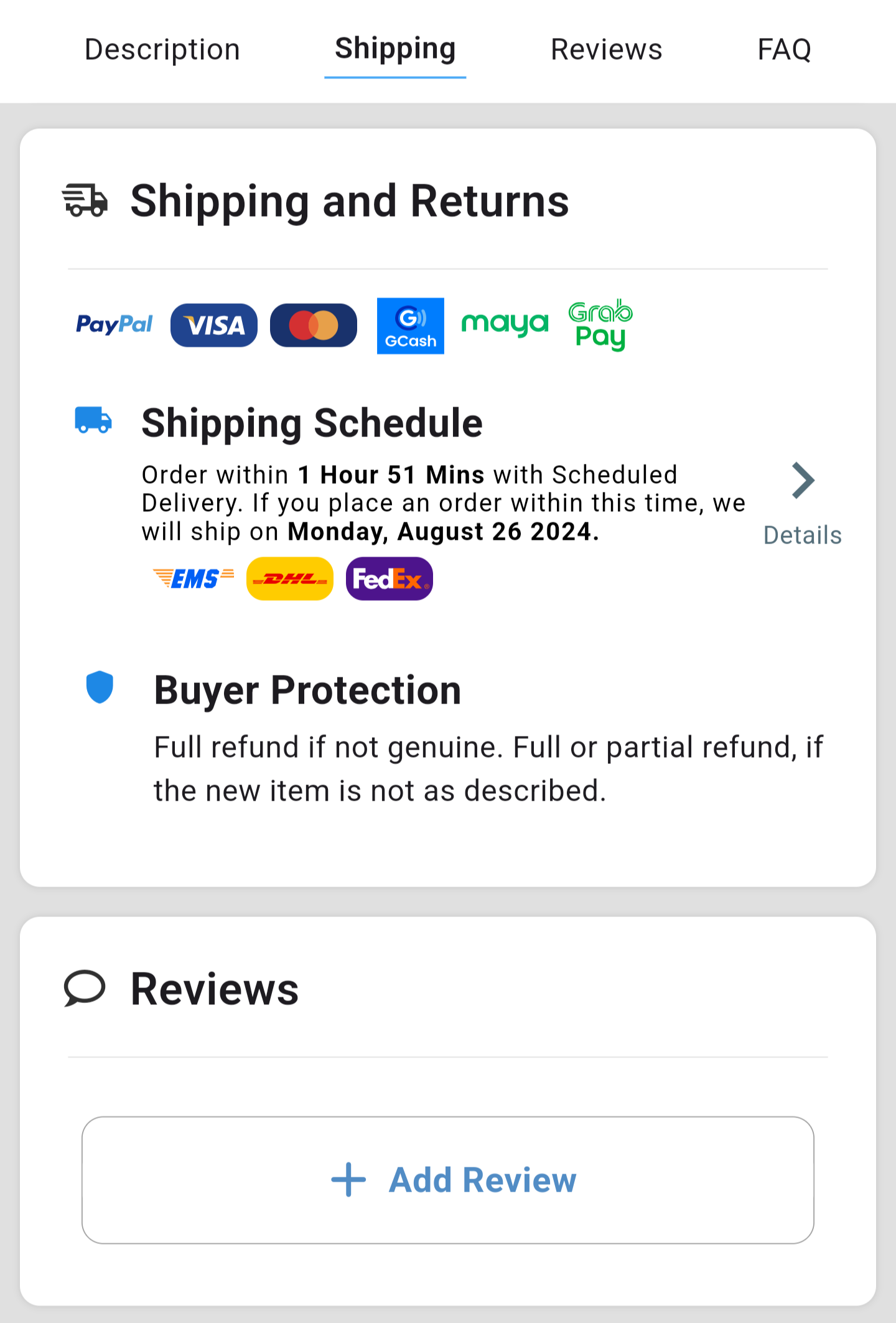 ECサイトのスマートフォンアプリ