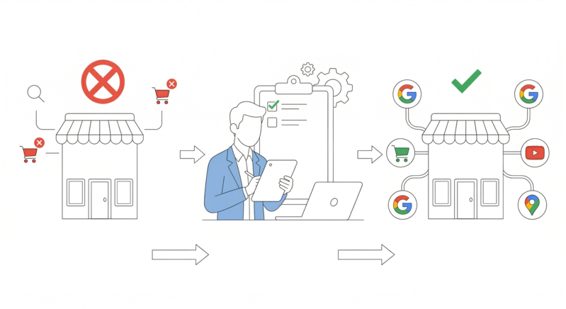 Google Merchant Centerで不実表示 プロが考える解決策 7案