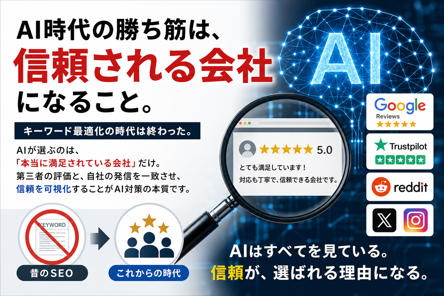 AI時代の勝ち筋は、信頼される会社になること。